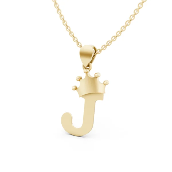 Crown Initial Pendant
