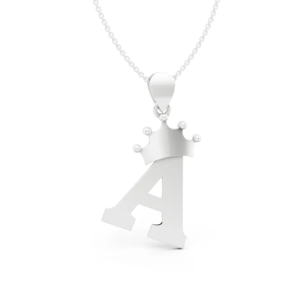 Crown Initial Pendant
