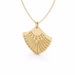 Fan Gold Pendant