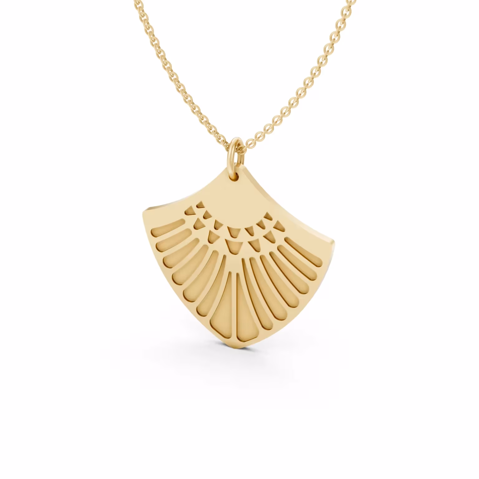 Fan Gold Pendant