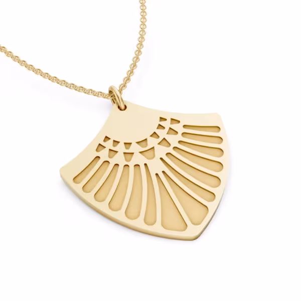 Fan Gold Pendant