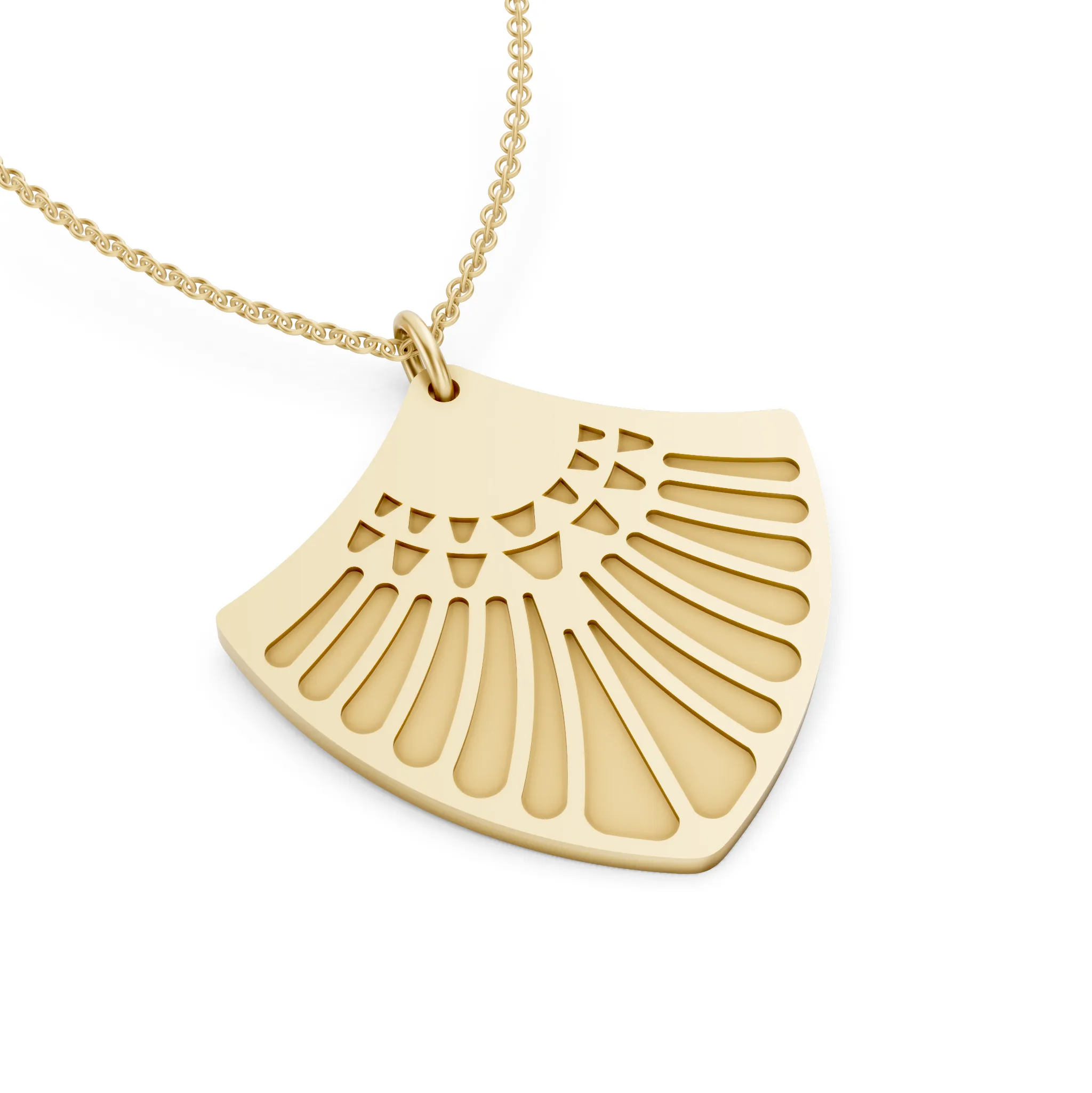 Fan Gold Pendant