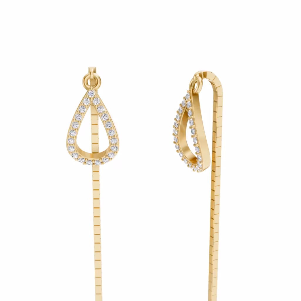 Diamond Teardrop Threader