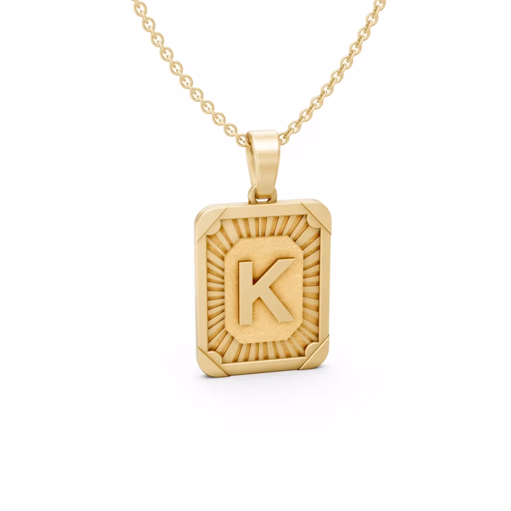 Initial Gold Pendant