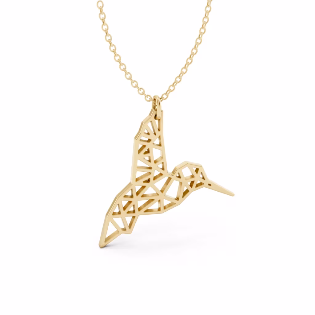 Hummingbird Gold Pendant