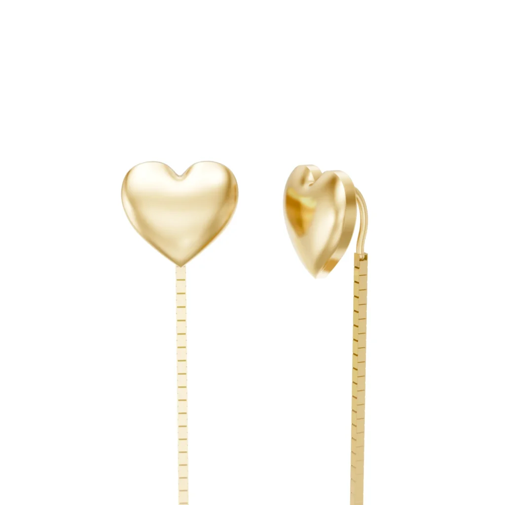 Heart Threader Earrings