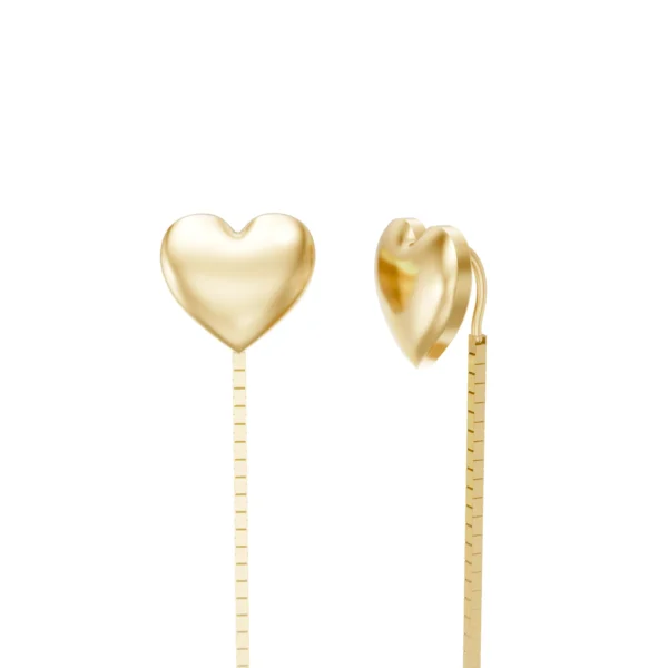 Heart Threader Earrings