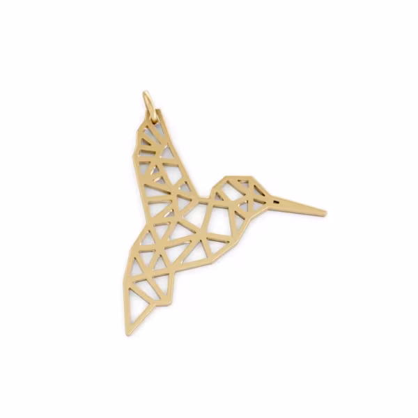 Hummingbird Gold Pendant