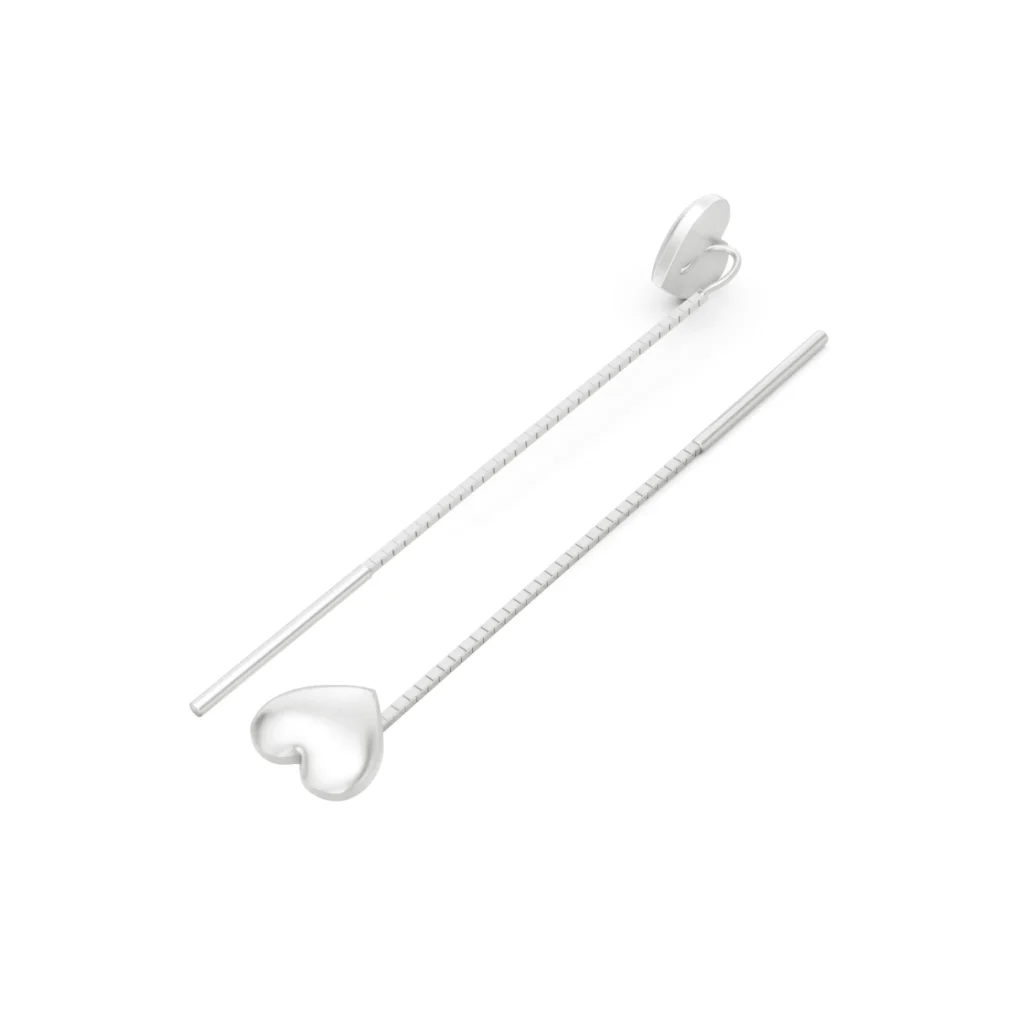 Heart Threader Earrings