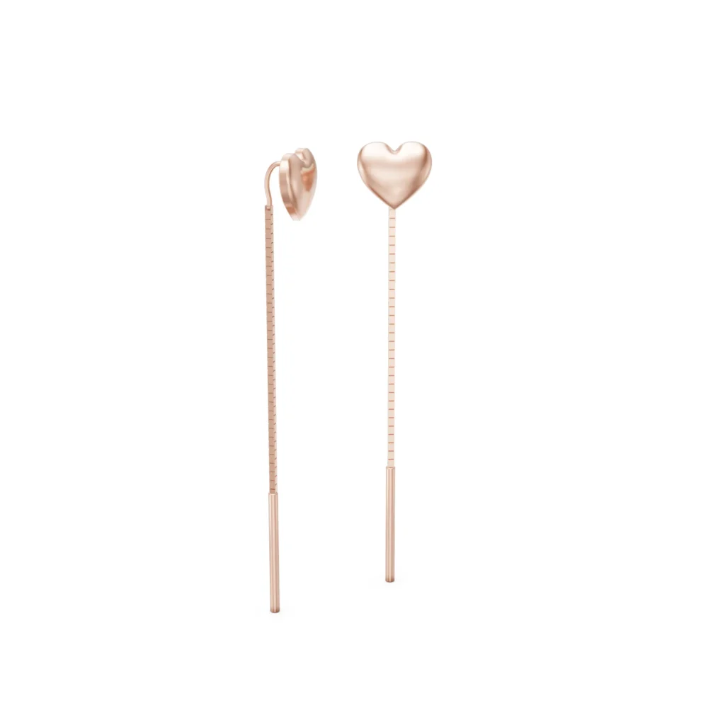 Heart Threader Earrings