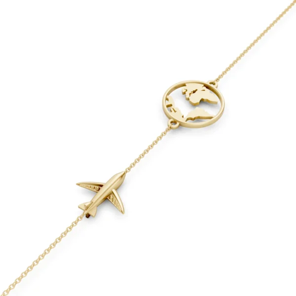 Airplane Globe Bracelet