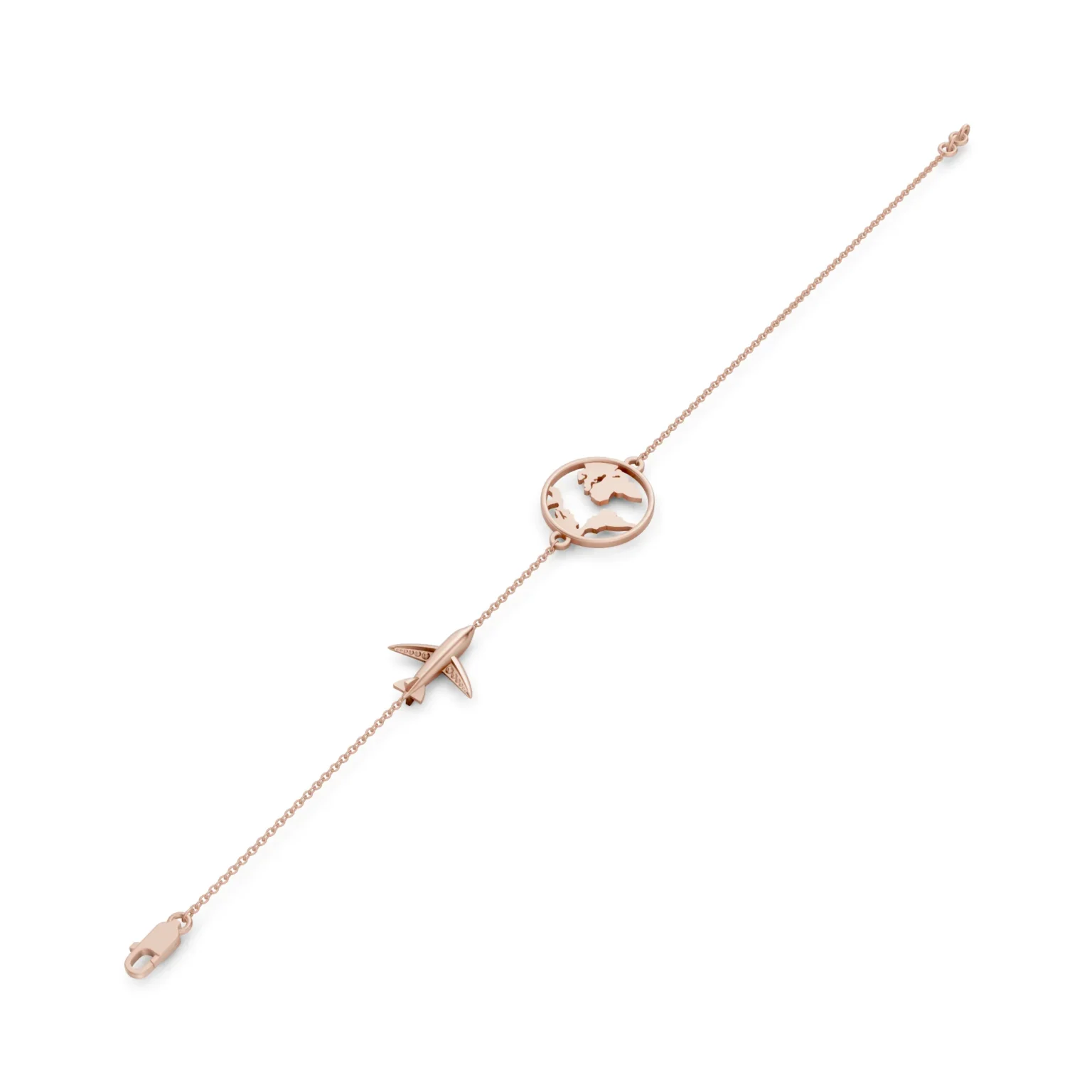 Airplane Globe Bracelet