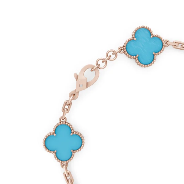 Blue Agate Clover Bracelet