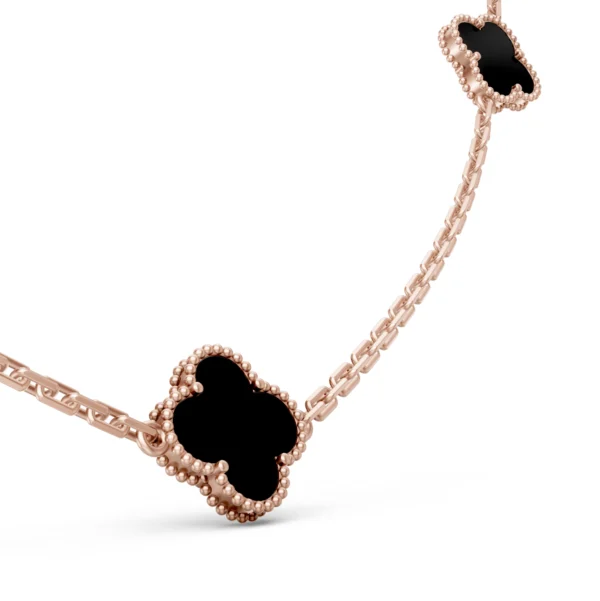 Black Onyx Clover Necklace
