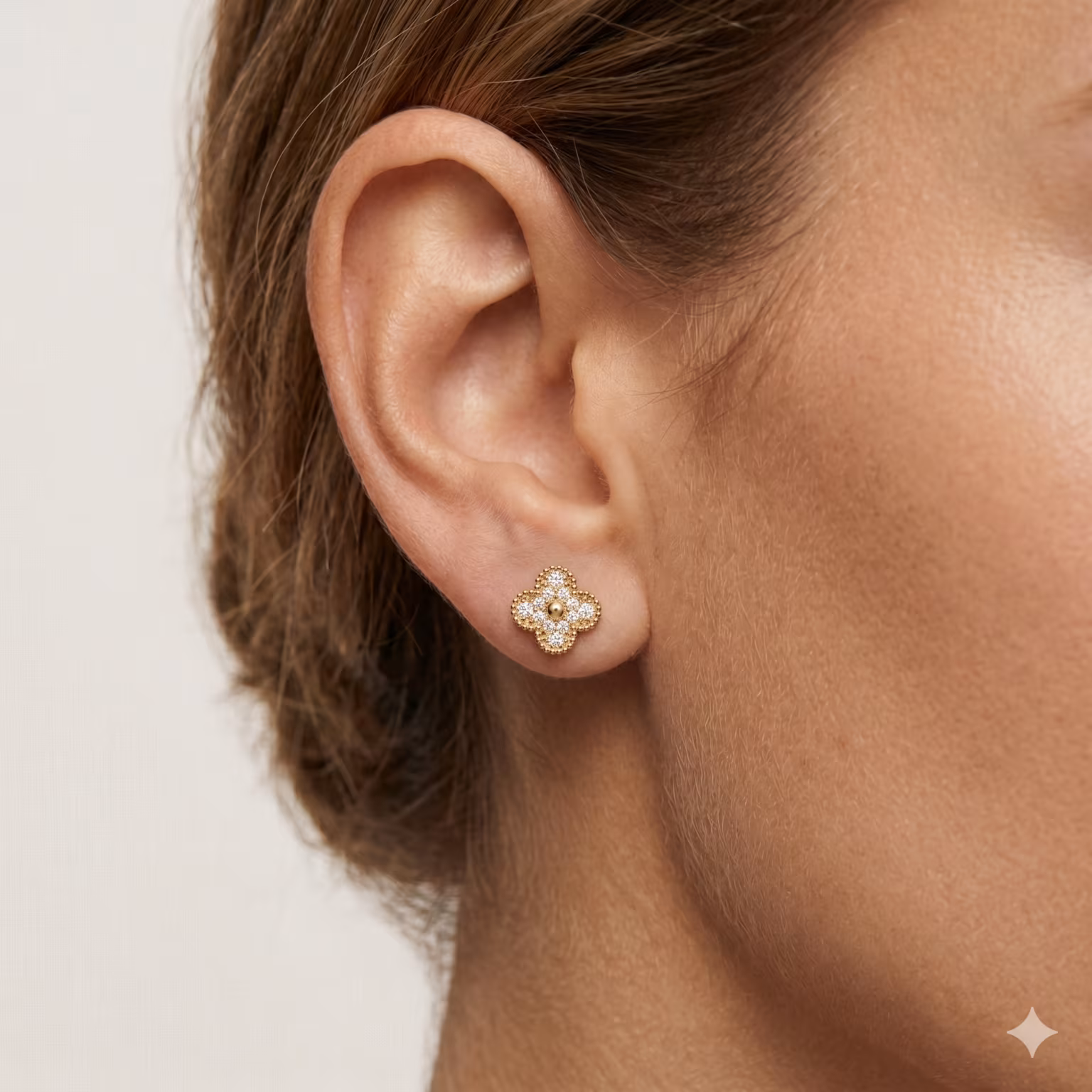 Clover Diamond Earring