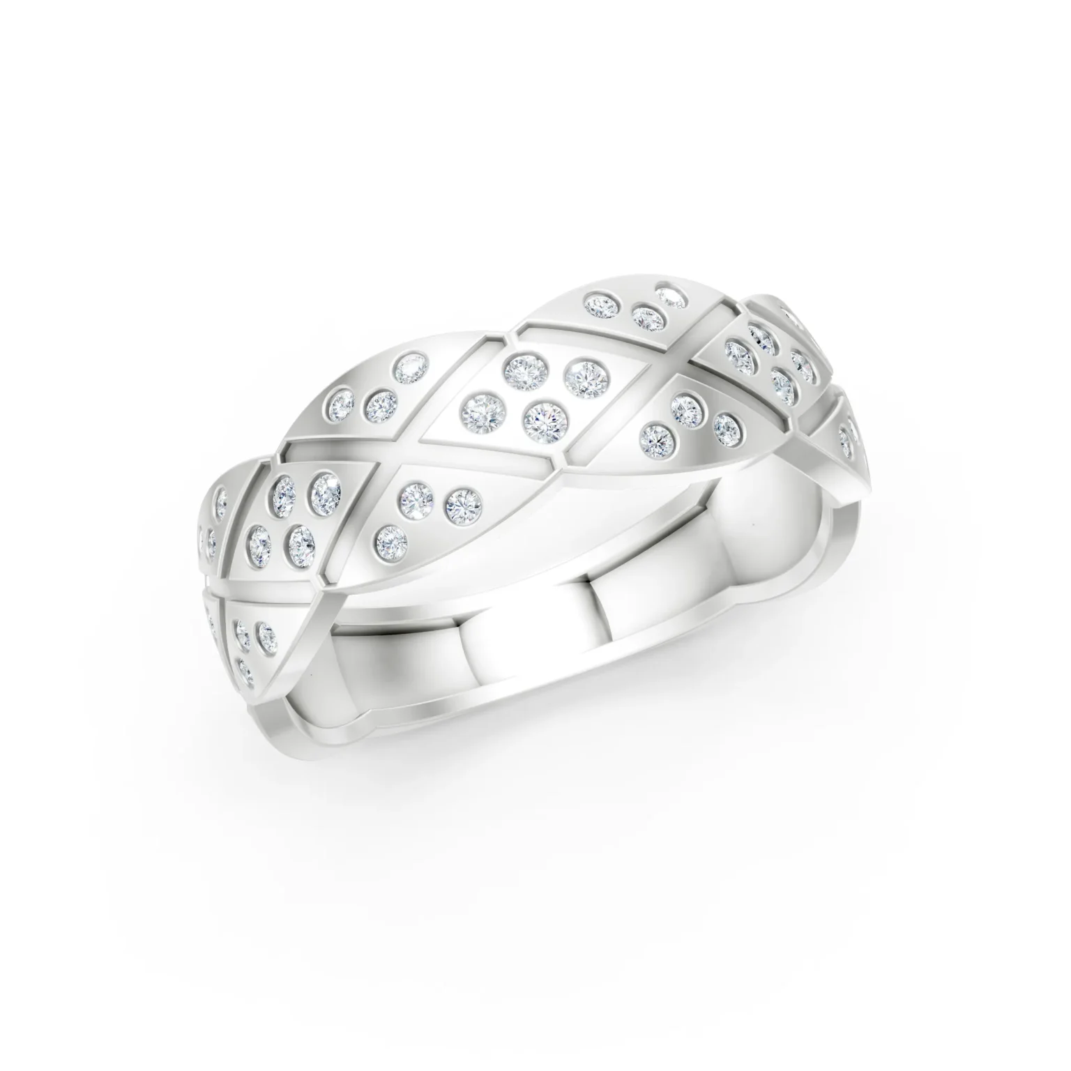 Criss Cross Wedding Ring