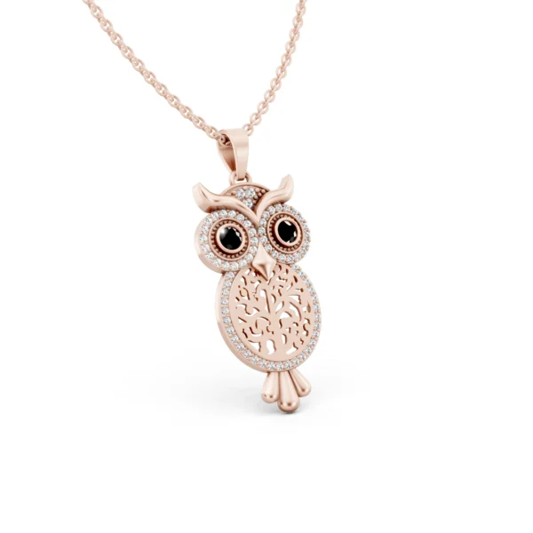 Diamond Owl Pendant