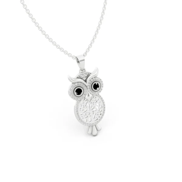 Diamond Owl Pendant