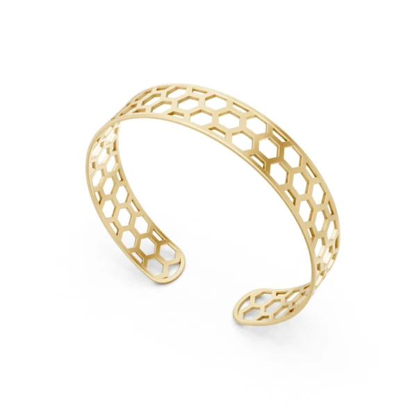 Honeycomb Cuff Bangle