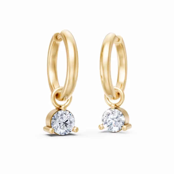 Diamond Drop Hoops