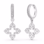 Crystal Clover Hoops