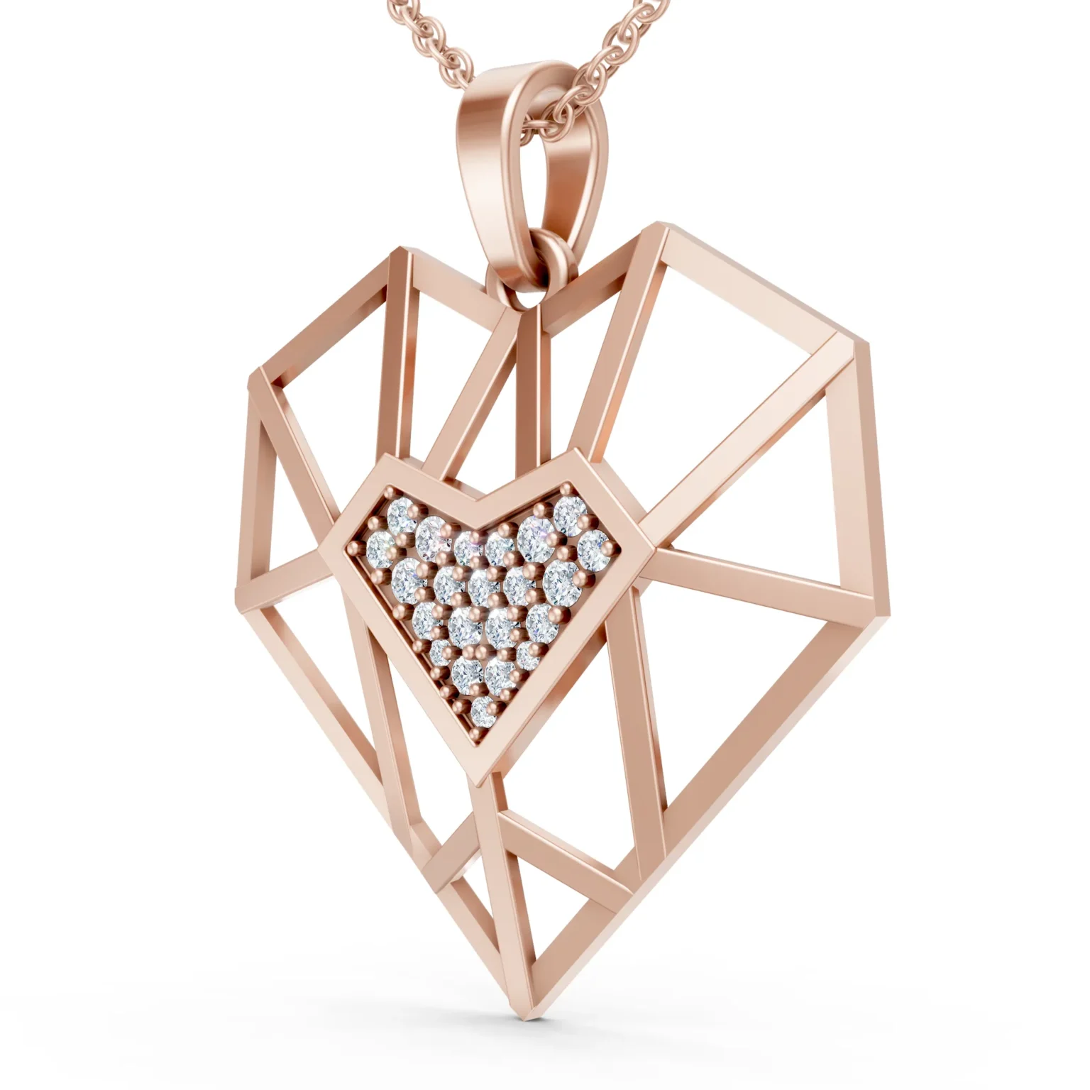 Diamond Origami Heart