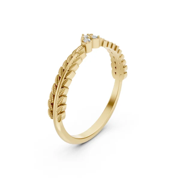 Leaf Engagement Ring