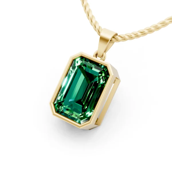 Emerald Bezel Pendant