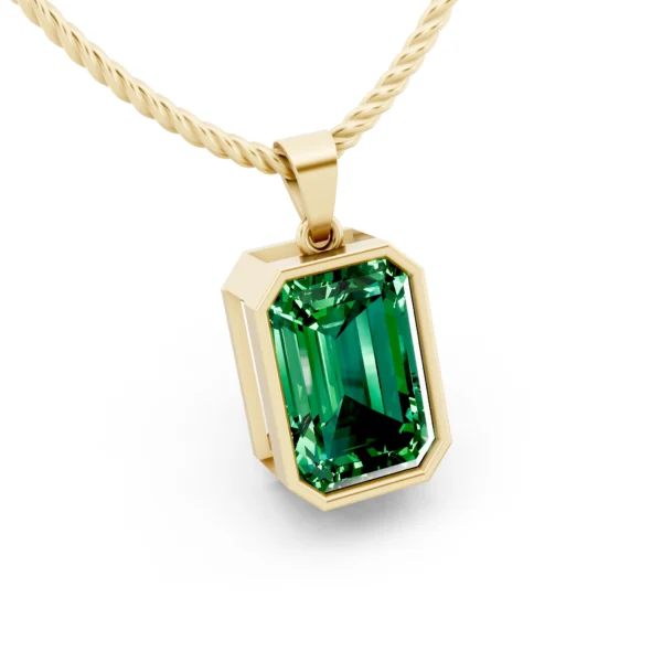 Emerald Bezel Pendant