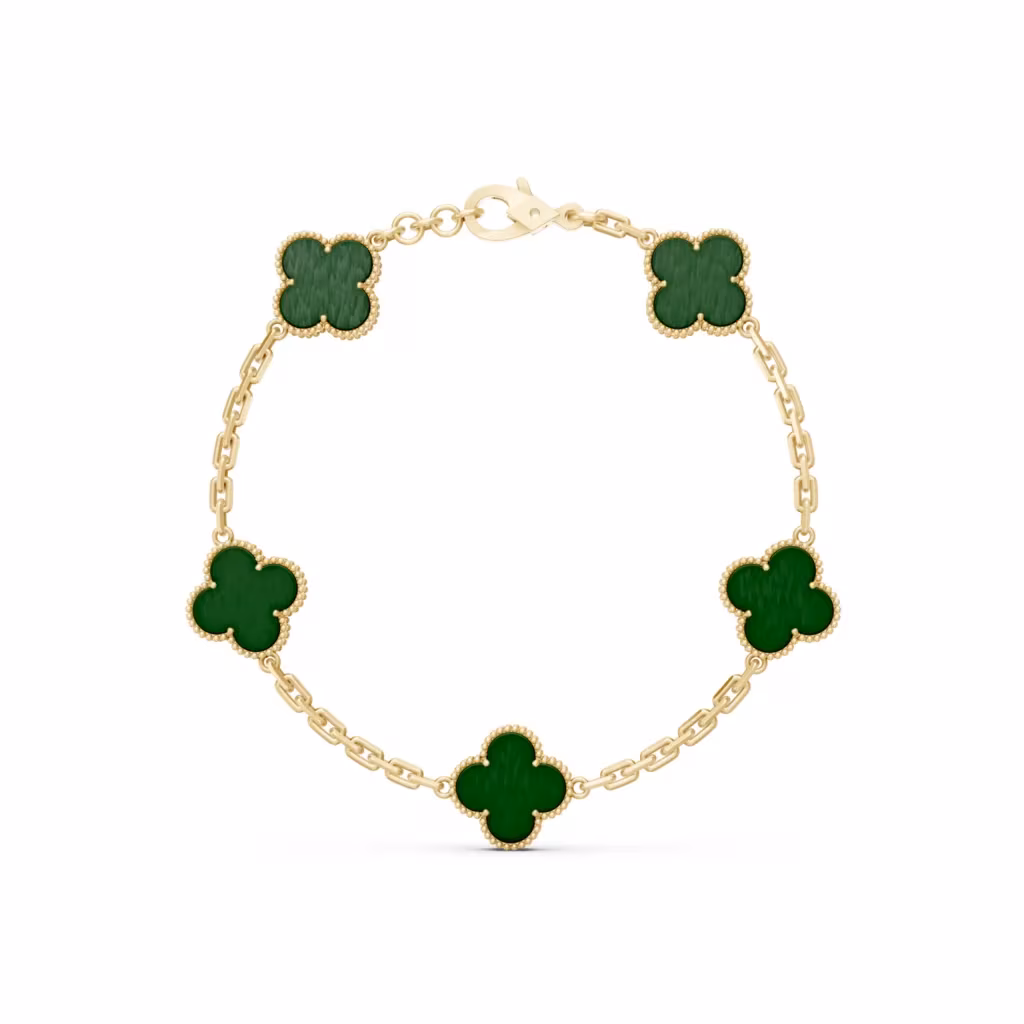 Malachite Clover Bracelet