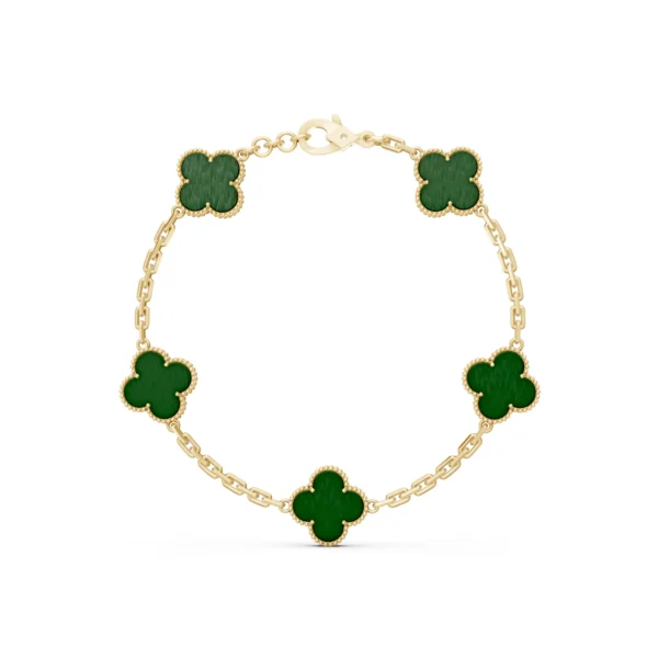 Malachite Clover Bracelet