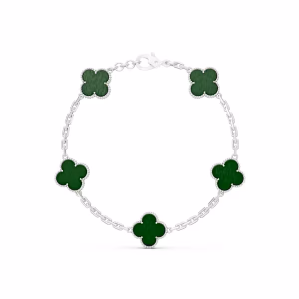 Malachite Clover Bracelet