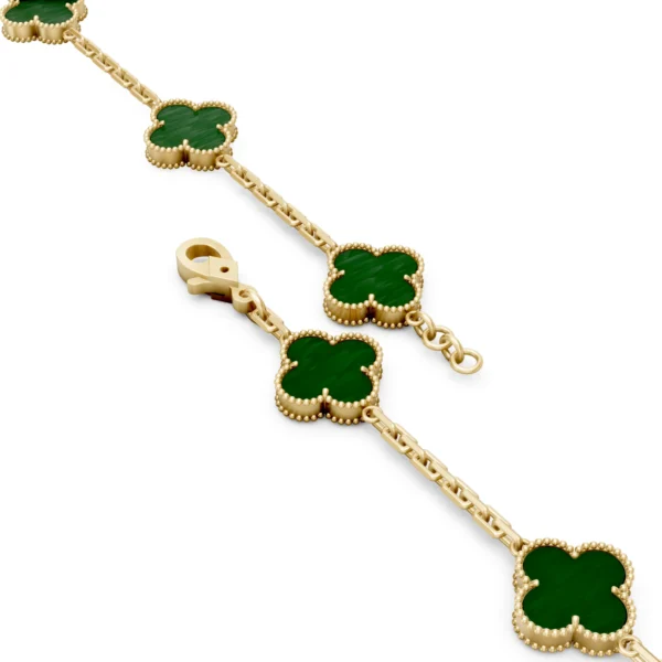 Malachite Clover Bracelet