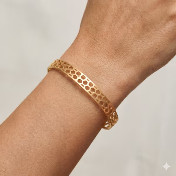 Honeycomb Cuff Bangle