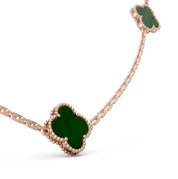 Green Malachite Clover Necklace