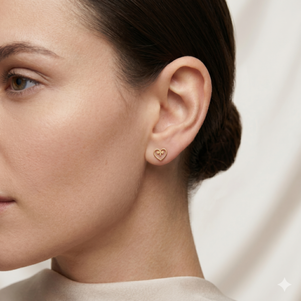 Heart Stud Earrings