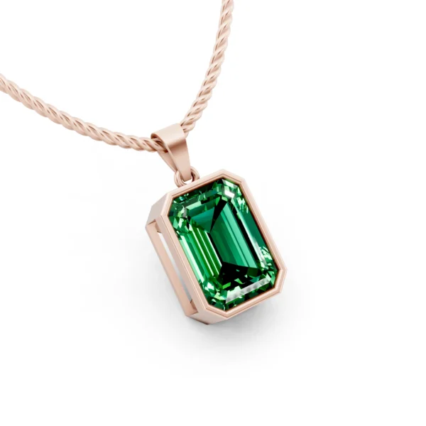 Emerald Bezel Pendant