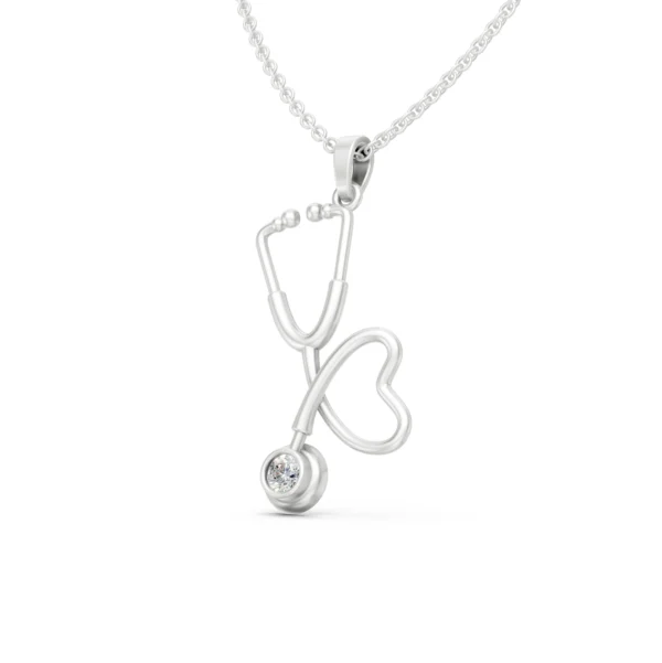 Stethoscope Heart Necklace