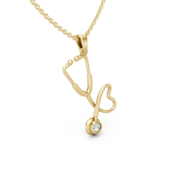Stethoscope Heart Necklace