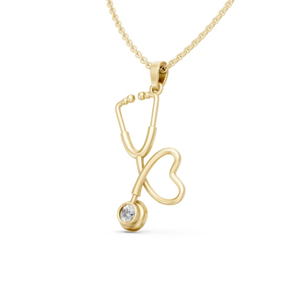 Stethoscope Heart Necklace