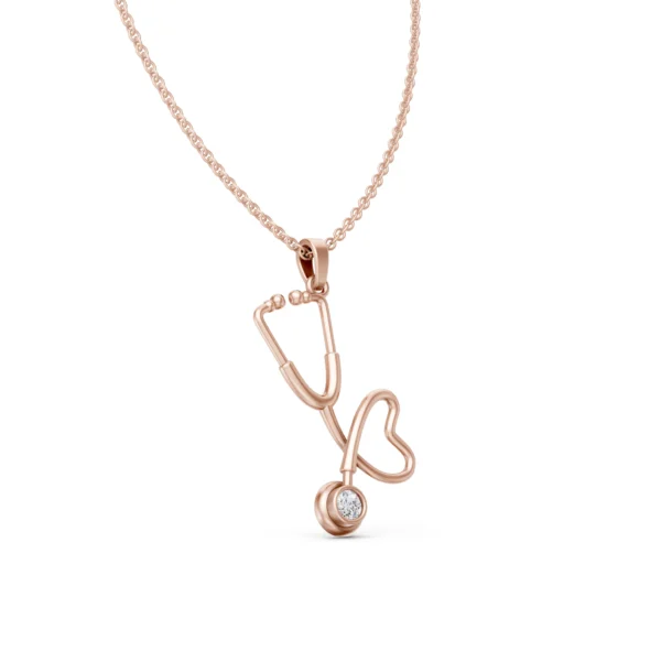 Stethoscope Heart Necklace