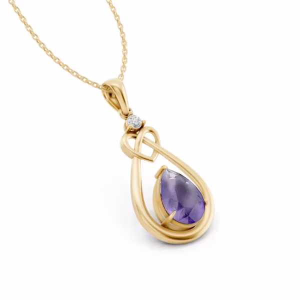 Amethyst Infinity Pendant
