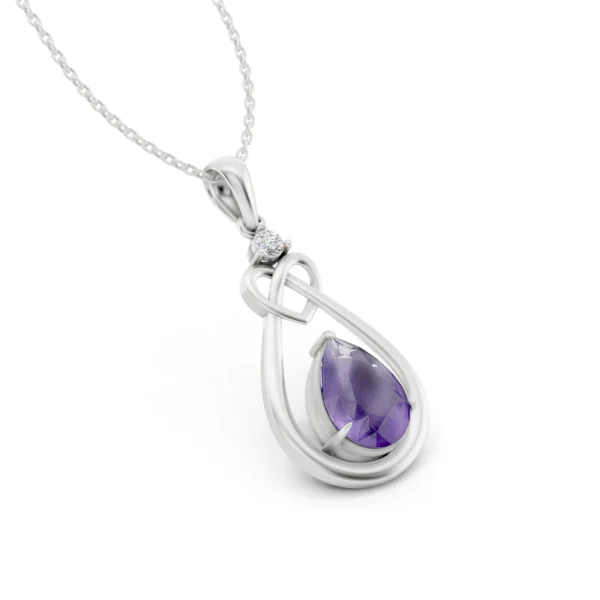Amethyst Infinity Pendant