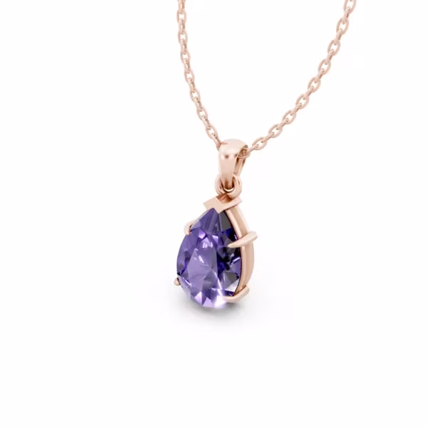 Amethyst Teardrop Pendant