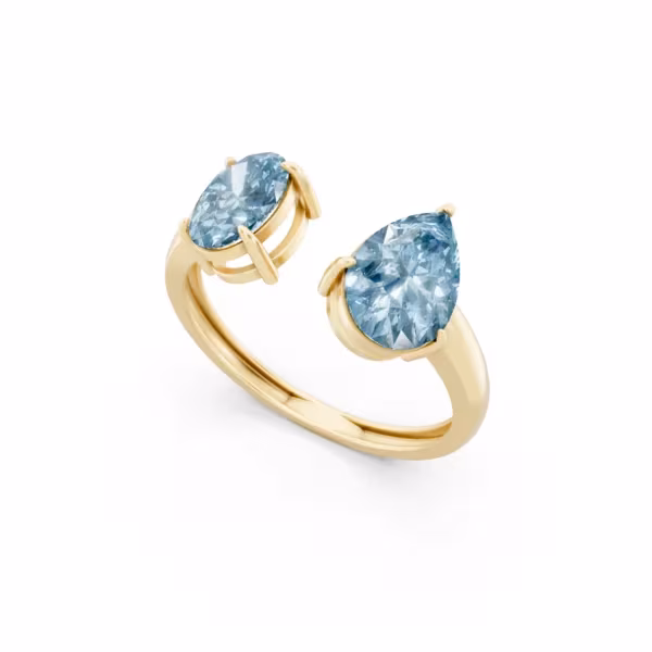Aquamarine Bypass Ring