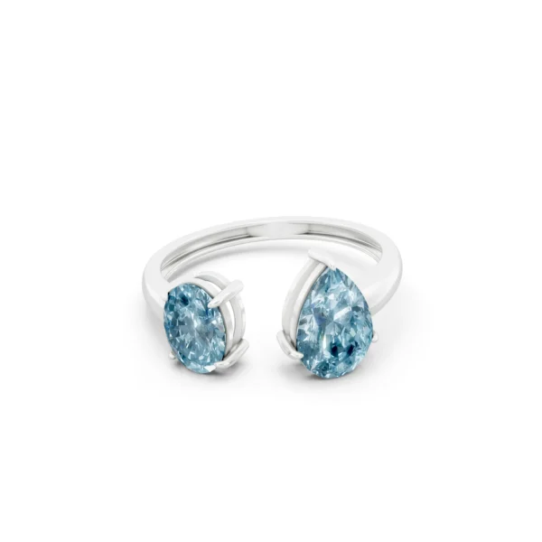 Aquamarine Bypass Ring