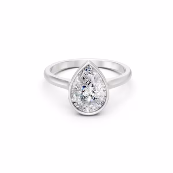 Bezel Pear Engagement Ring