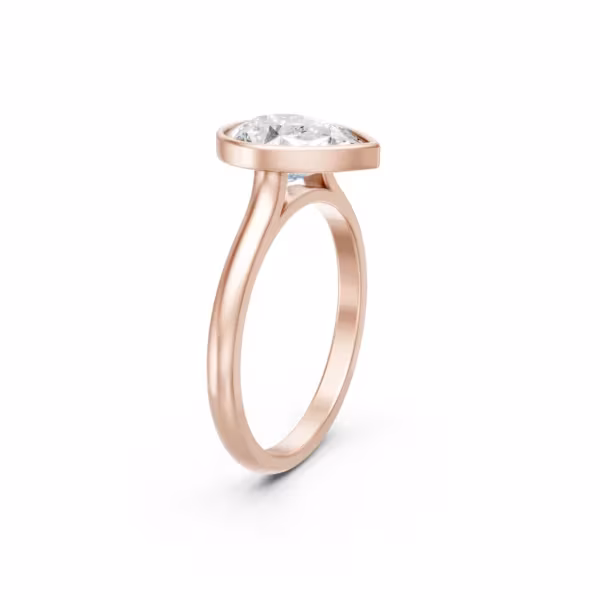 Bezel Pear Engagement Ring