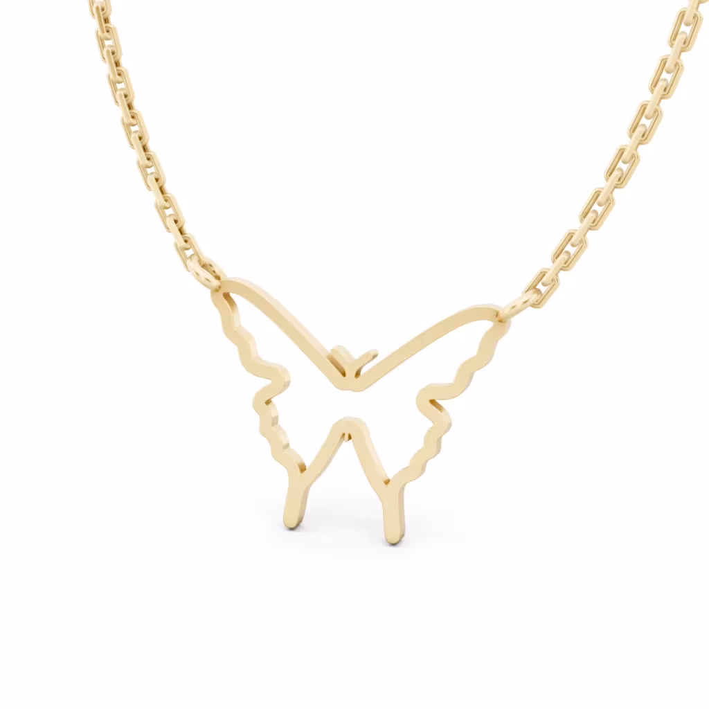 Butterfly Outline Necklace