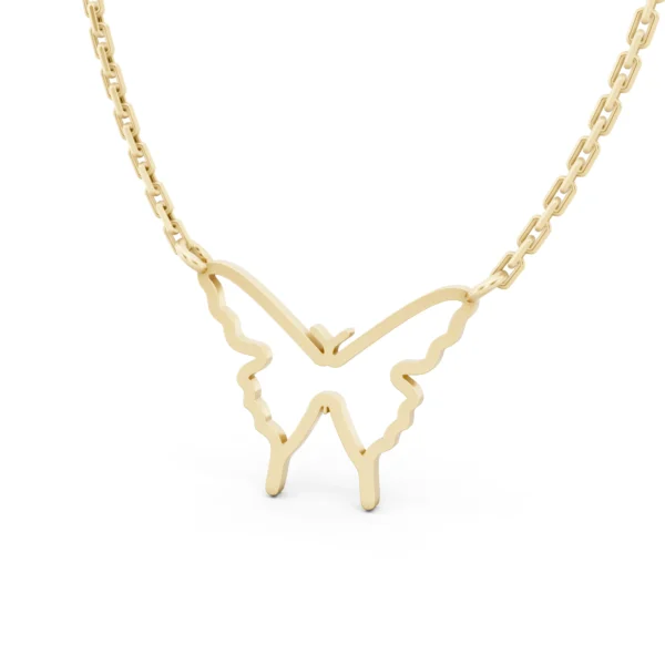 Butterfly Outline Necklace